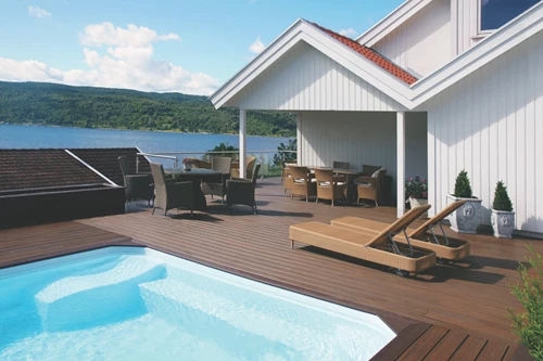 Pool Deck With Deck Furniture