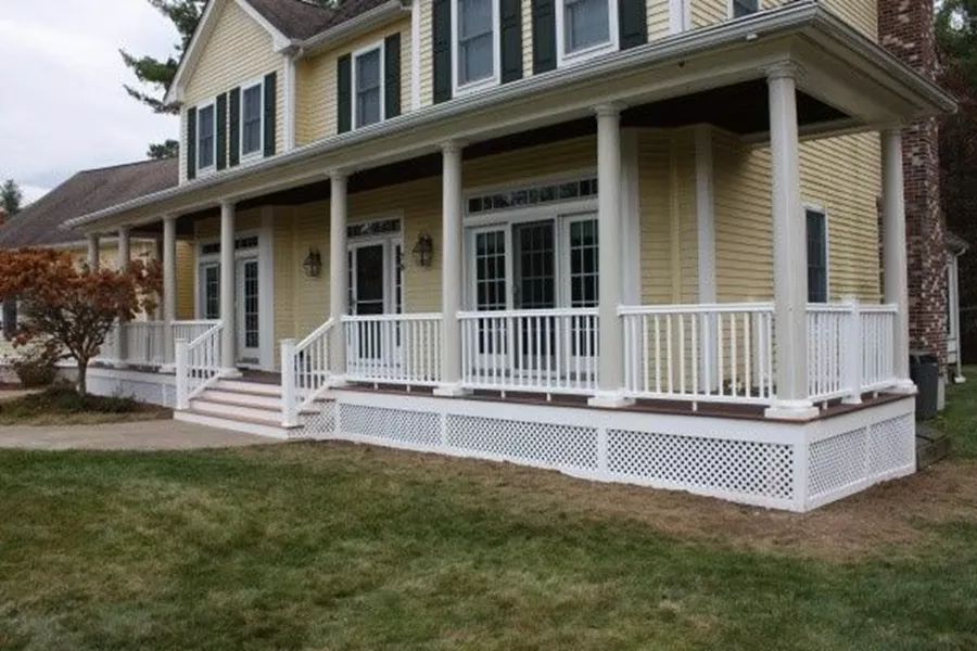 Farmer's Porch with PVC columns