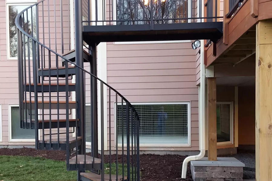 Deck with Spiral Stair Case