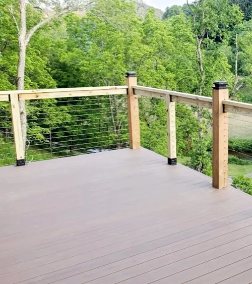 Wood And Wire Deck Railing Carico Mountain