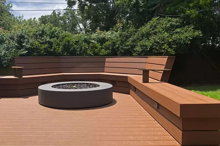 Deck With Fireplace