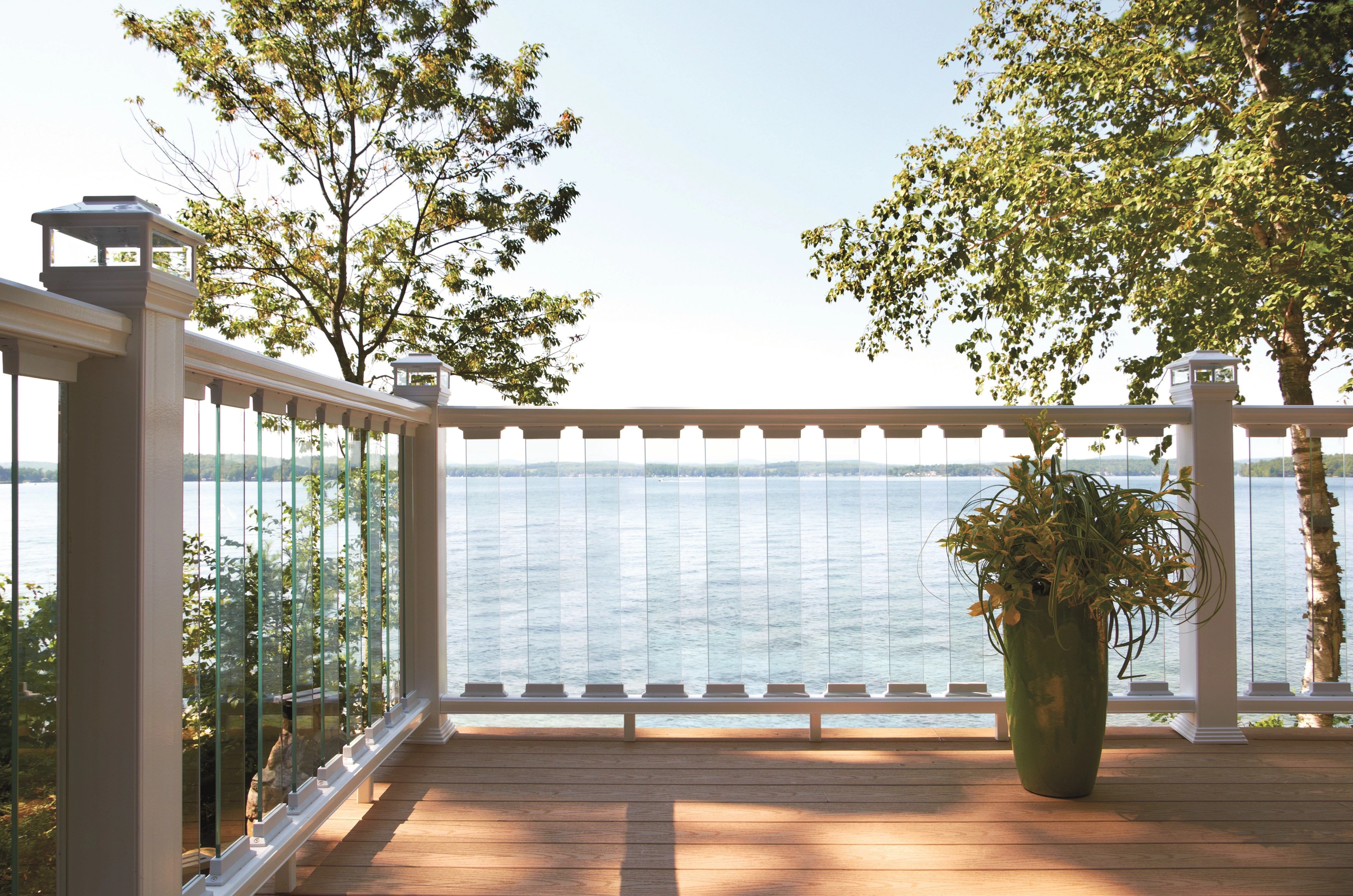 Deckorators CXT White Contemporary Glass Balusters