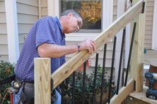 Snap in the stair balusters.