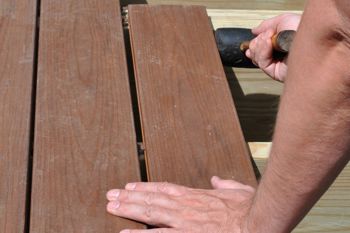 Line up the seams over double joists.