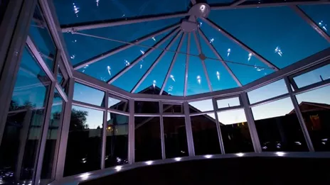 Inside A Conservatory At Night