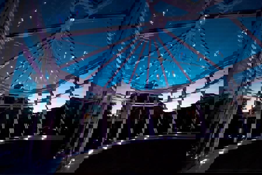 Inside A Conservatory At Night