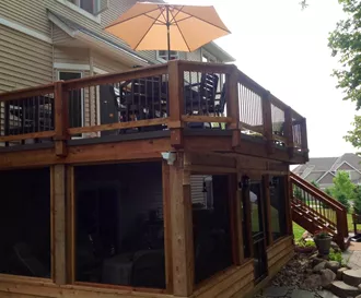 Deck with Enclosed Porch