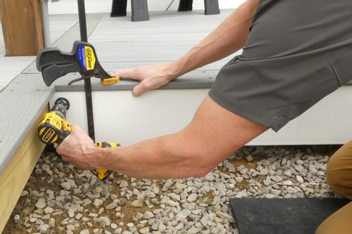 Installing Fascia On Ground Level Deck