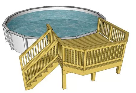 Above Ground Pool Deck Plan 10x10, Simple Deck Plans For Above Ground Pools