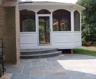 Porch with outdoor kitchen