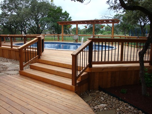Building An Above Ground Pool Deck, Deck Design For Above Ground Pools