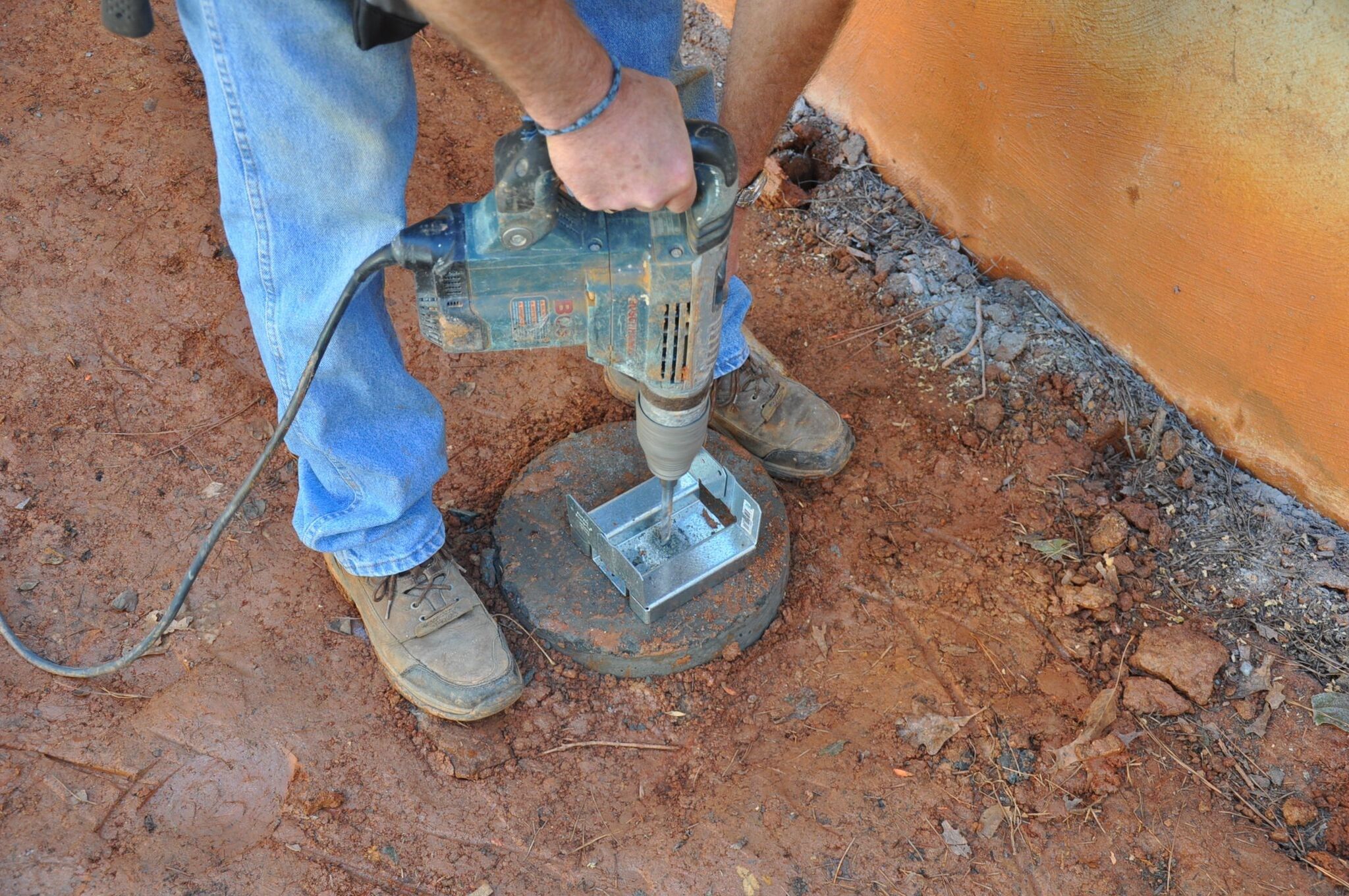 How To Attach A 4X4 Post To Concrete Replacing 4x4 Porch Anchors Diy
