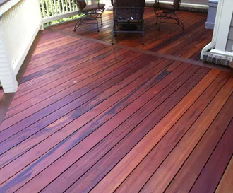 The look of tiger wood decking