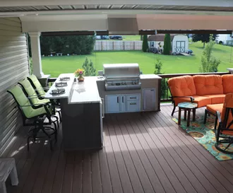 Timbertech Deck w/ Roof & Outdoor Kitchen