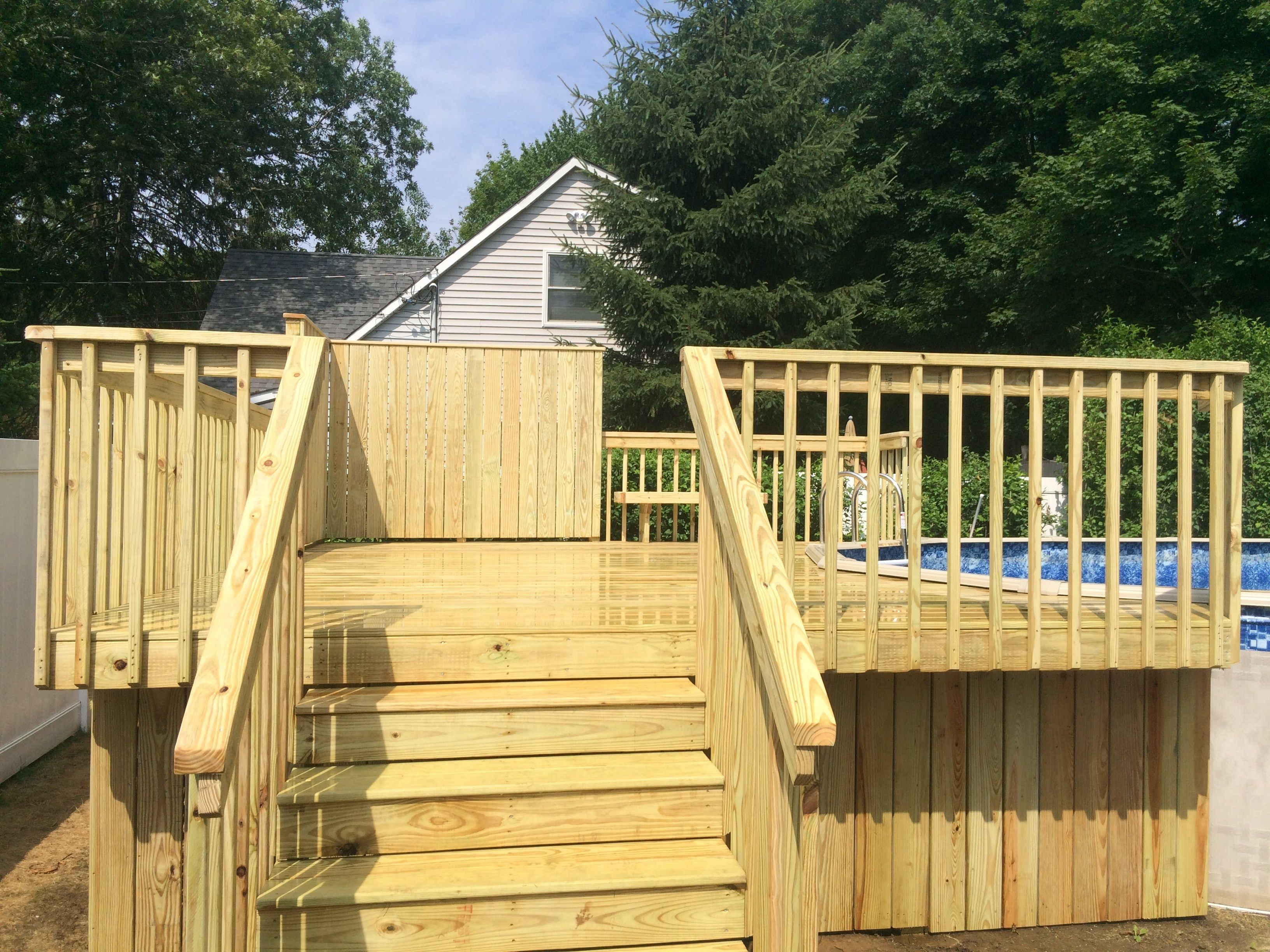 Cedar Pool Deck 2 - Picture 8498 | Decks.com by Trex