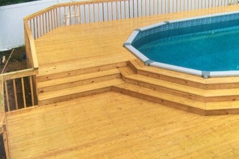 Oval Pool Deck