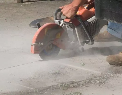 Cutting a Concrete Pad