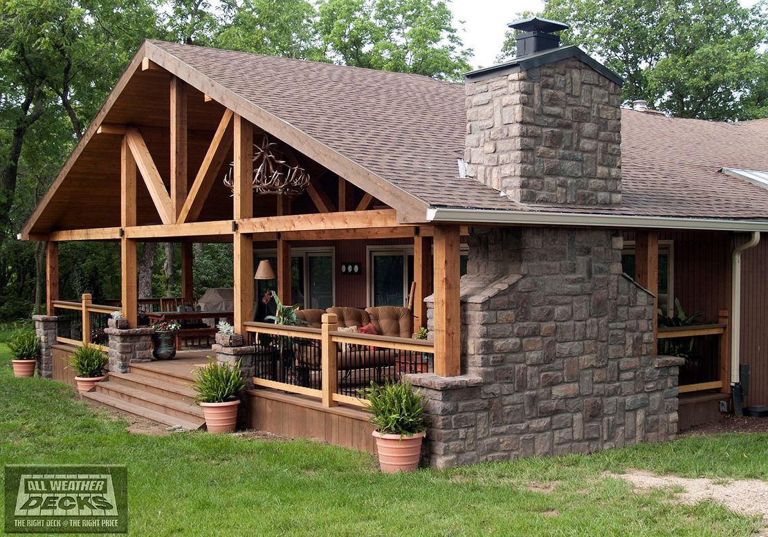 Gabled Roof Covered Deck Picture 7678