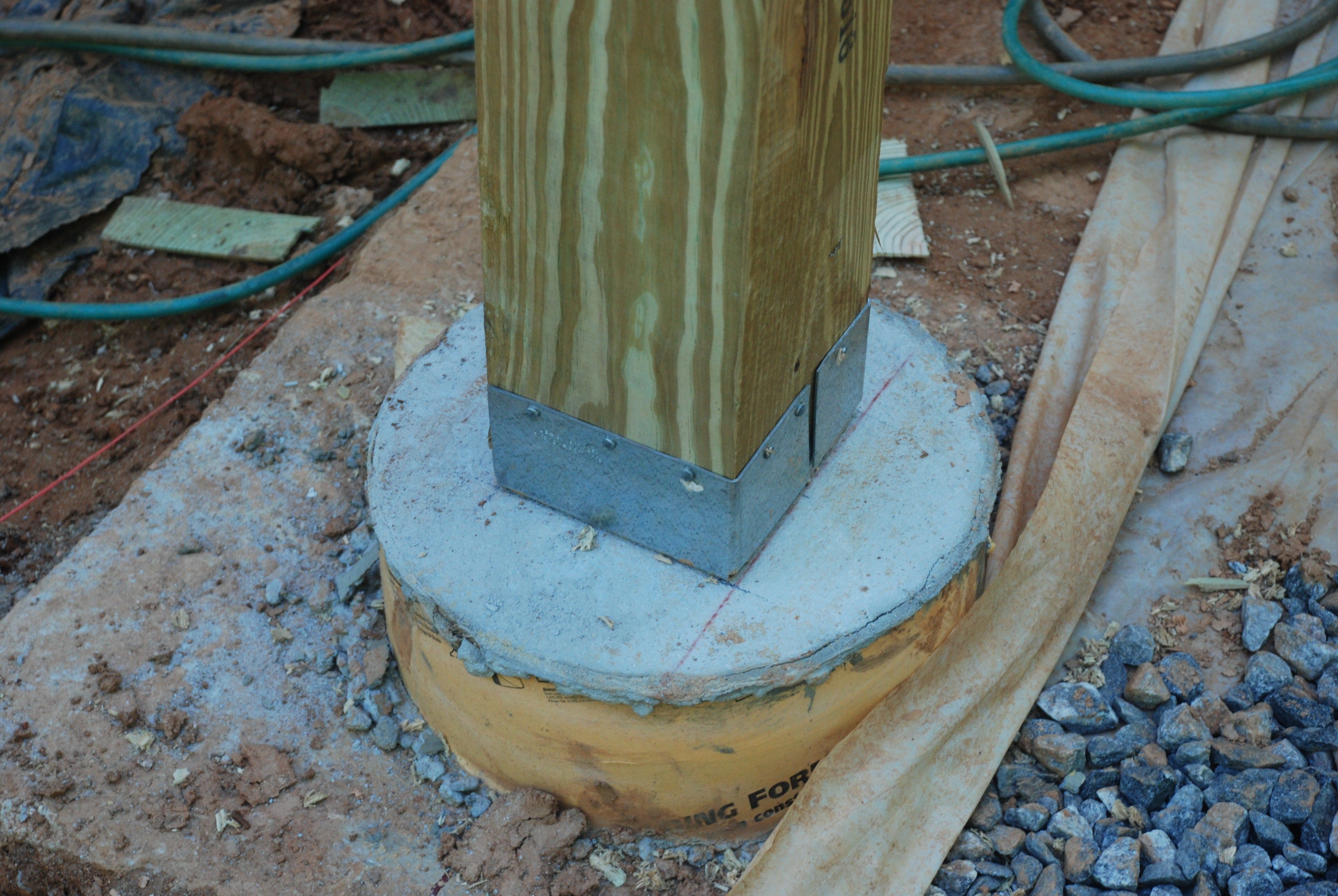 Wood Beam To Concrete Pier Connection The Best Picture Of Beam