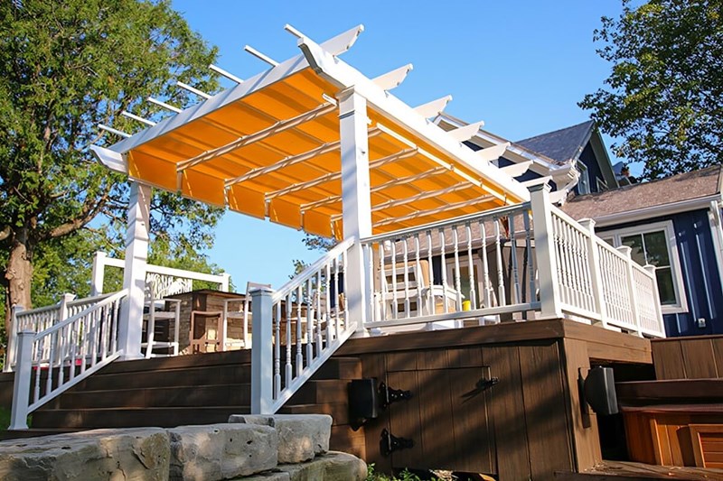 Trex Pergola with a shade tree canopy