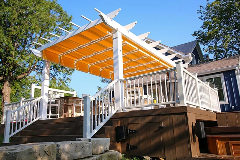 Trex Pergola with a shade tree canopy