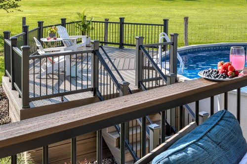 Building An Above Ground Pool Deck, Deck Construction Around Above Ground Pool Cost