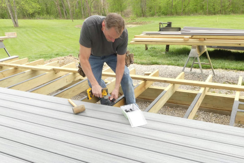 Laying Decking On A Ground Level Deck