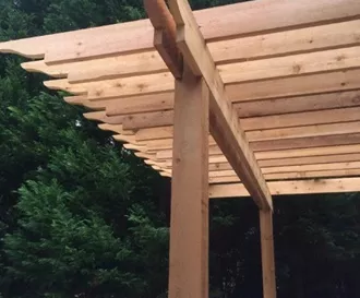 Cedar Pergola Deck