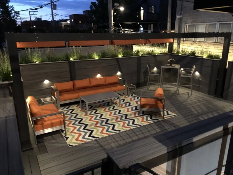 Urban Deck with Fascia and lighting