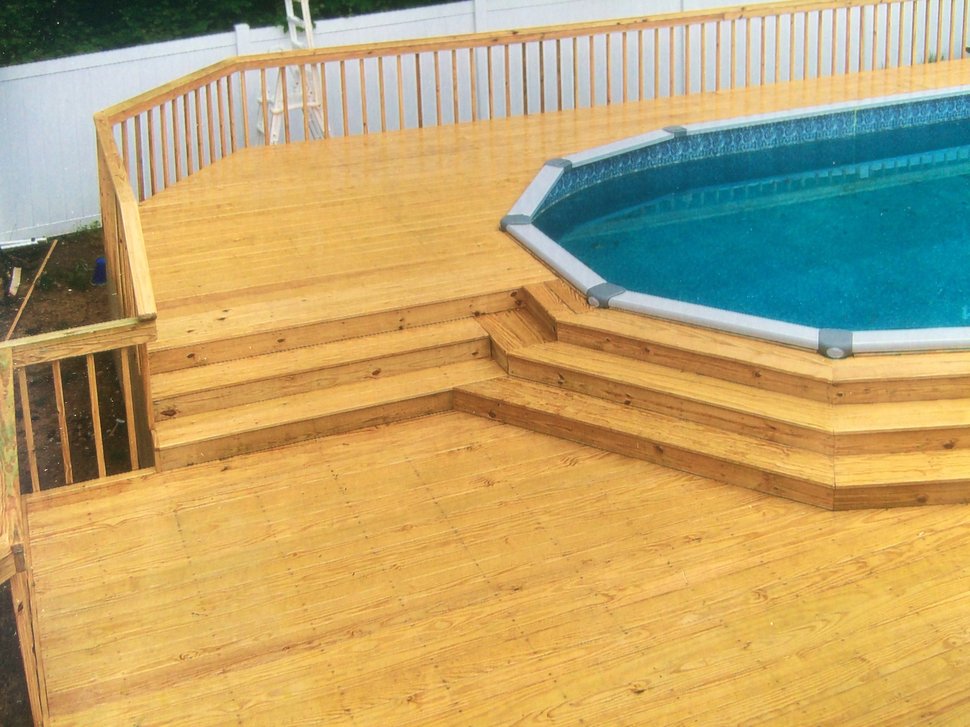 Modern Ideas For Above Ground Swimming Pool Decks for Simple Design