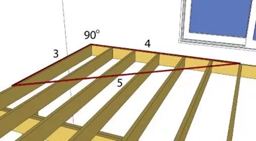Squaring the deck frame
