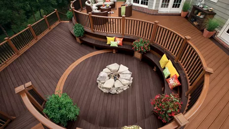 Curved Deck Bench