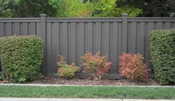 Trex Fence Winchester Grey Bushes