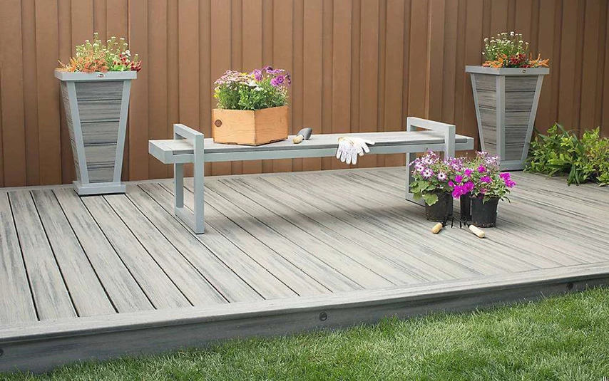 Planter box on a bench