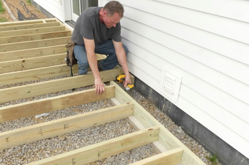Workman Building Ground Level Deck Frame