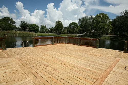 Lakeside Wood Deck