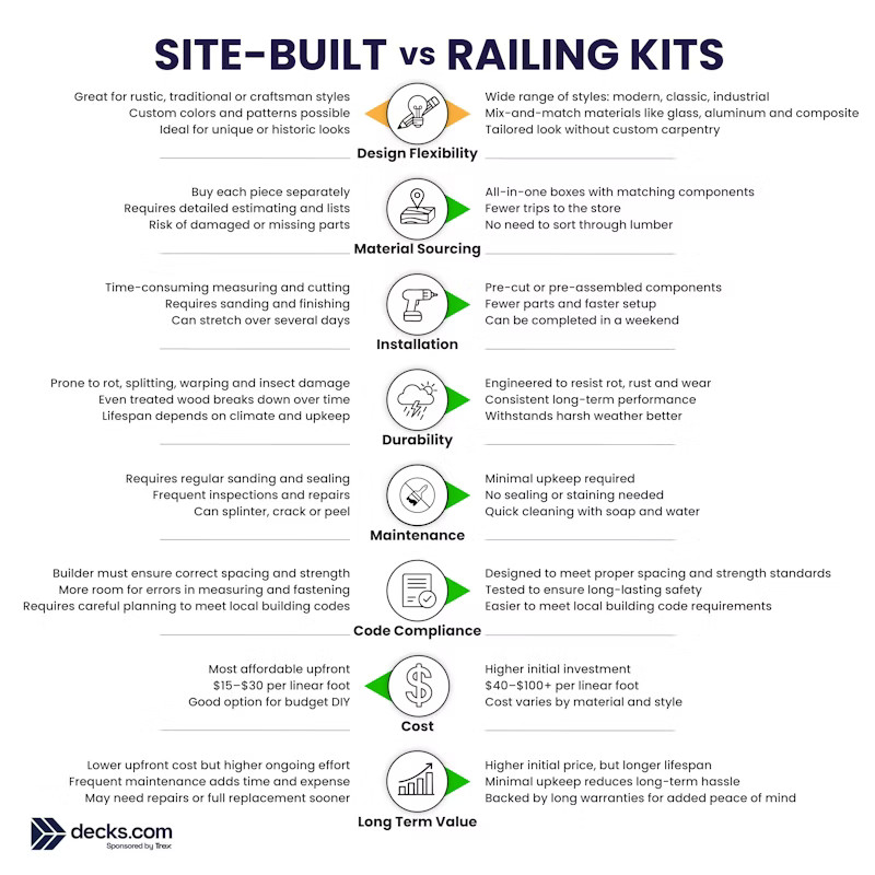 Site Built Vs Railing Kits