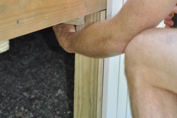 Nailed in place.