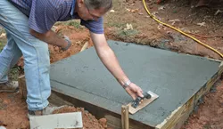 Use a minimum of 2,500 psi concrete mix.