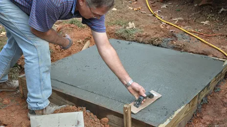 Use a minimum of 2,500 psi concrete mix.