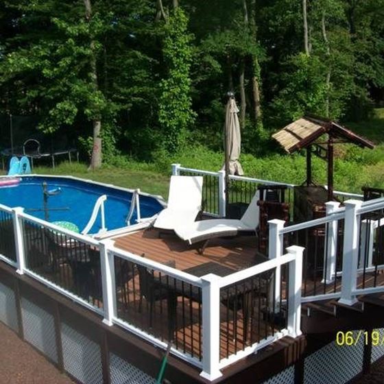 Deck Ideas Designs Pictures, Composite Decking Around Above Ground Pool