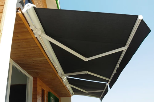 Deck with an awning