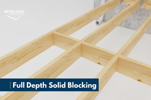 Deck Joist Full Depth Solid Blocking Method