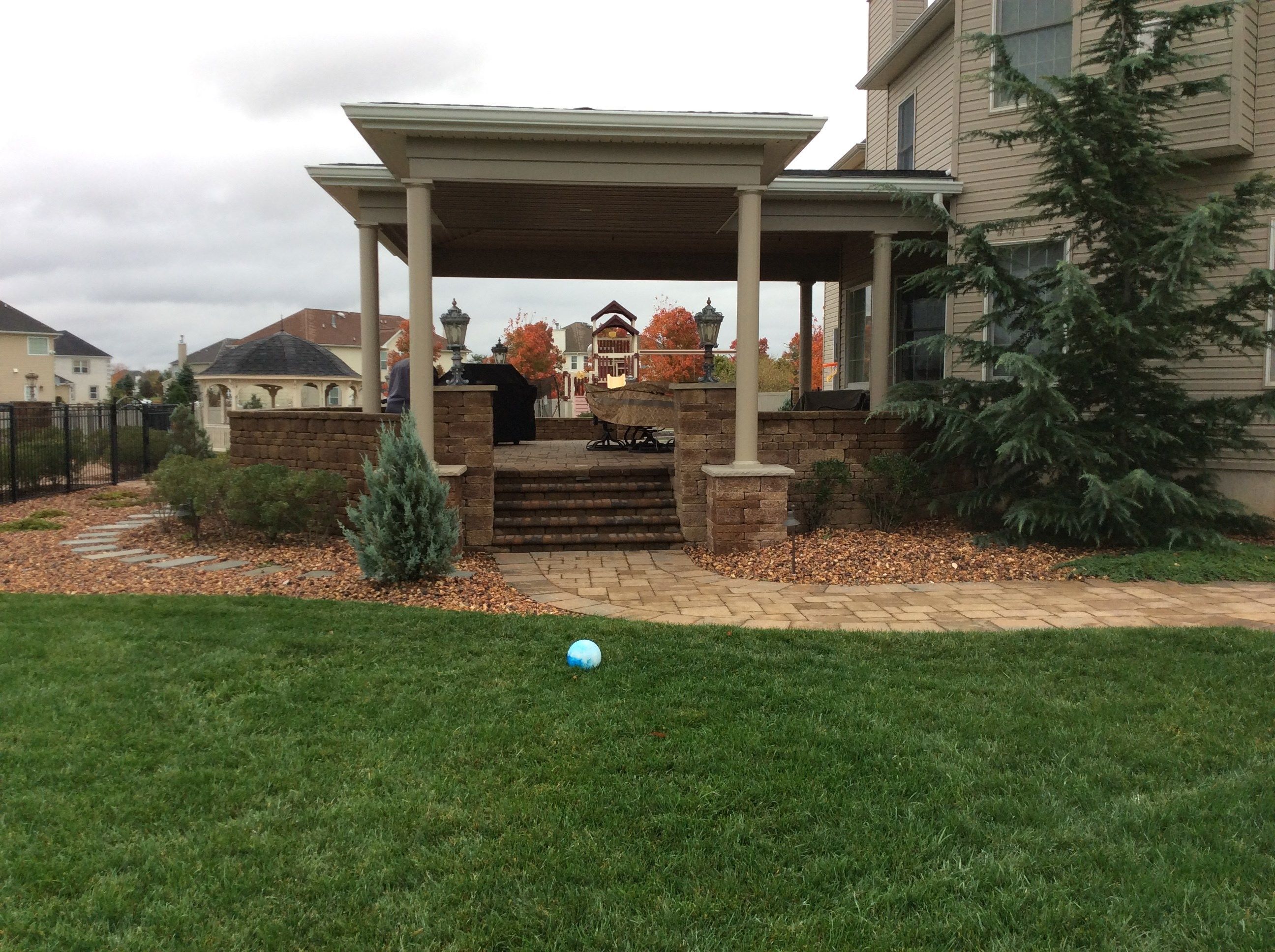 Custom Roof over Paver Patio in Upper Freehold NJ Picture 3313