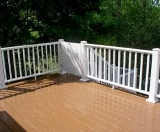 Composite deck with child proof gate