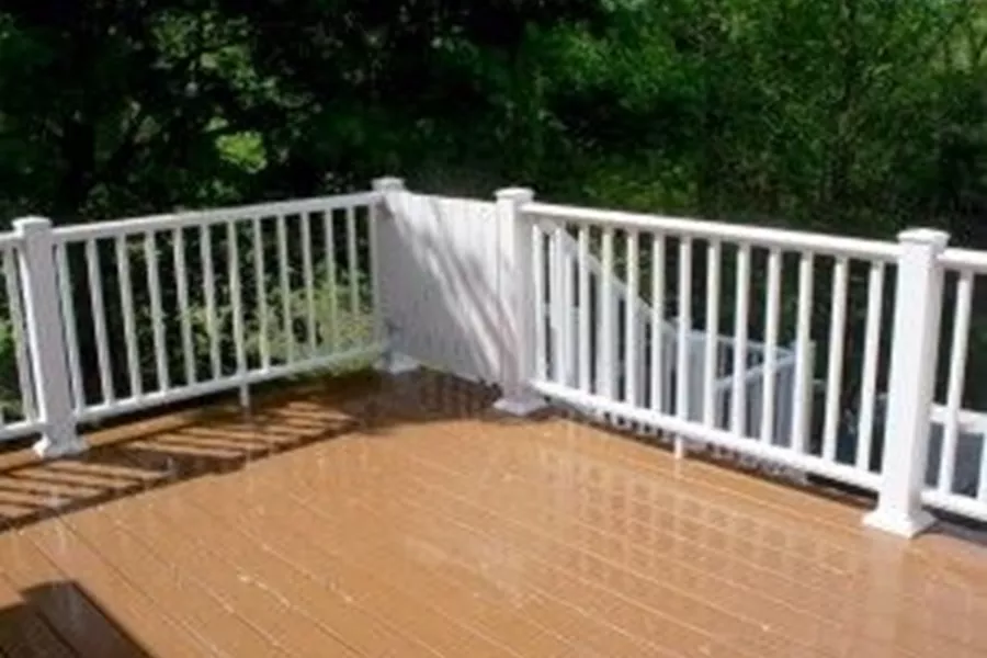 Composite deck with child proof gate