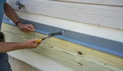 Nail your Z flashing onto the house