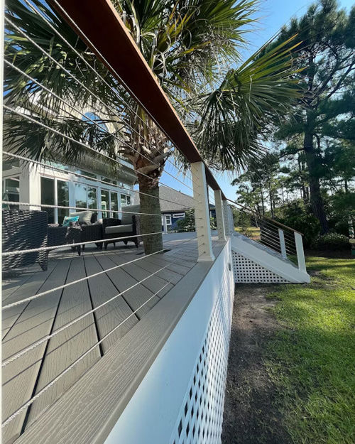 Cable Deck Railing Options Deck Railing With Vertical Cable Infill