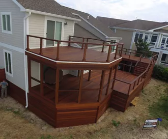 Large IPE Deck with Cable Rail