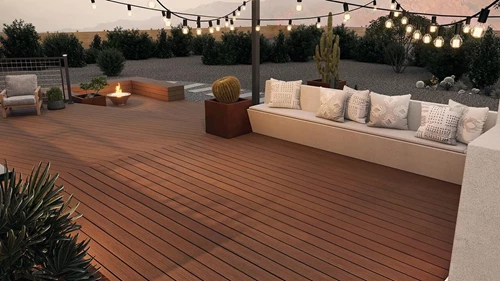 Composite Decking For Spill Resistant Party Area